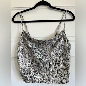 Forever 21 Spotted Cowel Neck Tank
